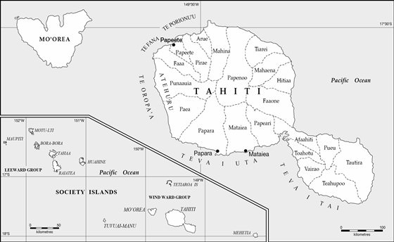 Подробная карта Таити 4