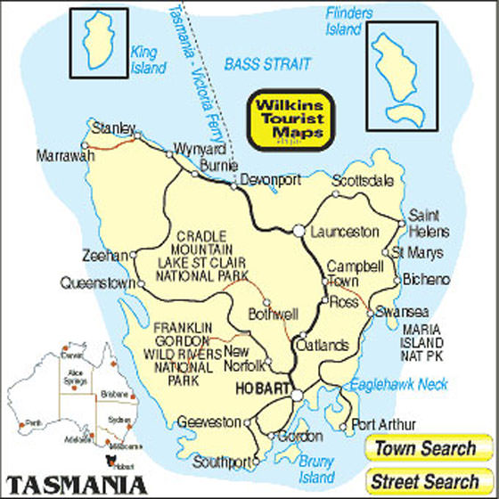 Tasmania Region Map 1 
