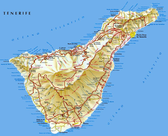 Große Karte von Teneriffa 1