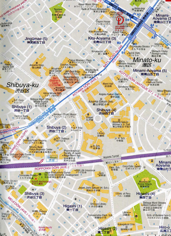 Detaillierte Karte von Tokyo 2