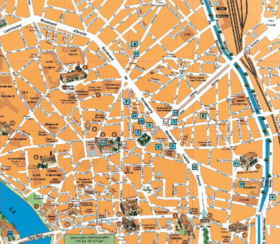 Mapa detallado de Toulouse 2