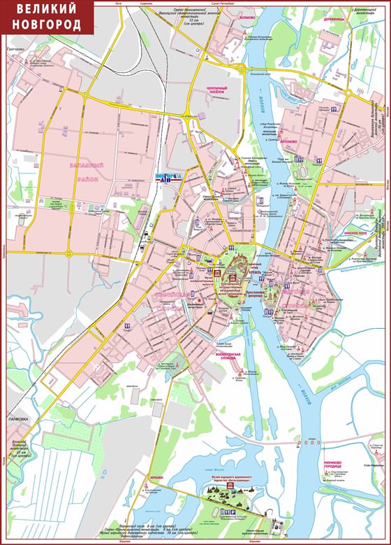 Детальная карта Новгорода 1