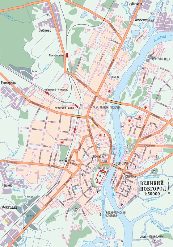 Детальная карта Новгорода 3