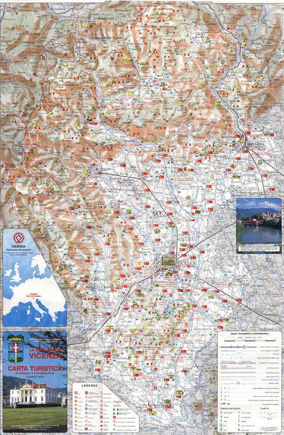 Detailed map of Vicenza 2