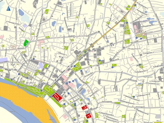 Подробная карта Вьентьяна 4