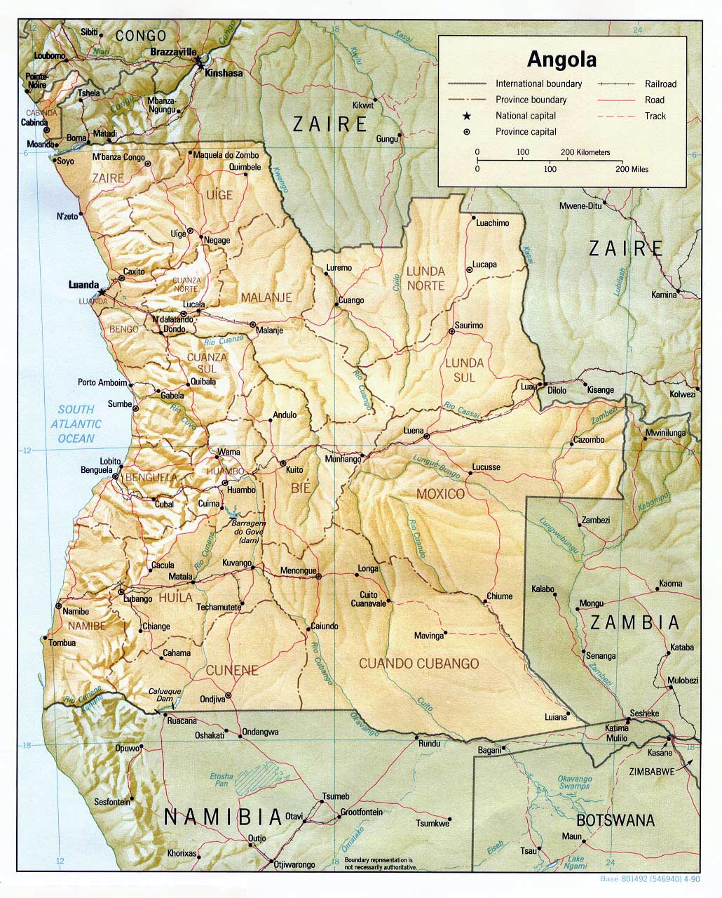Mapas Imprimidos De Angola Con Posibilidad De Descargar 4142