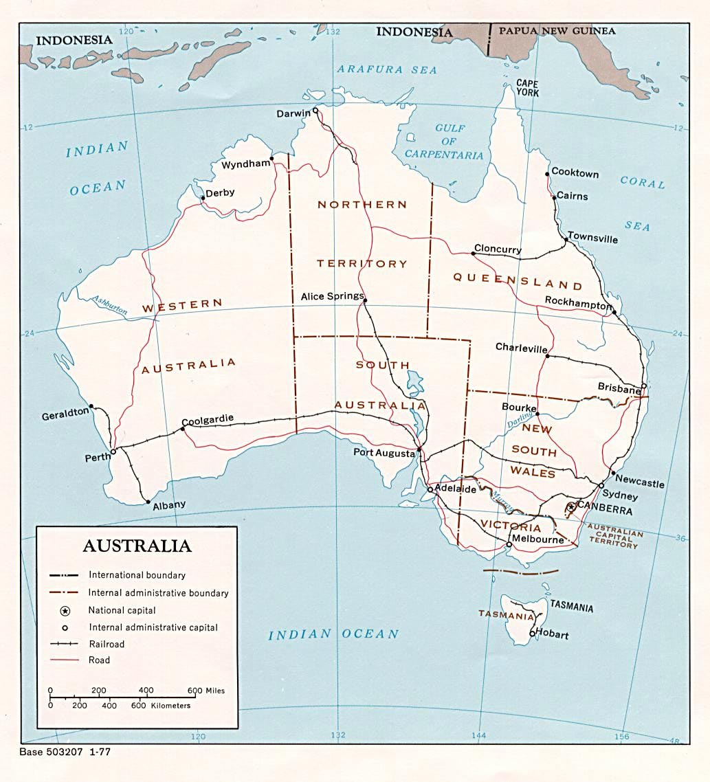 Printable Map Of Australia 7