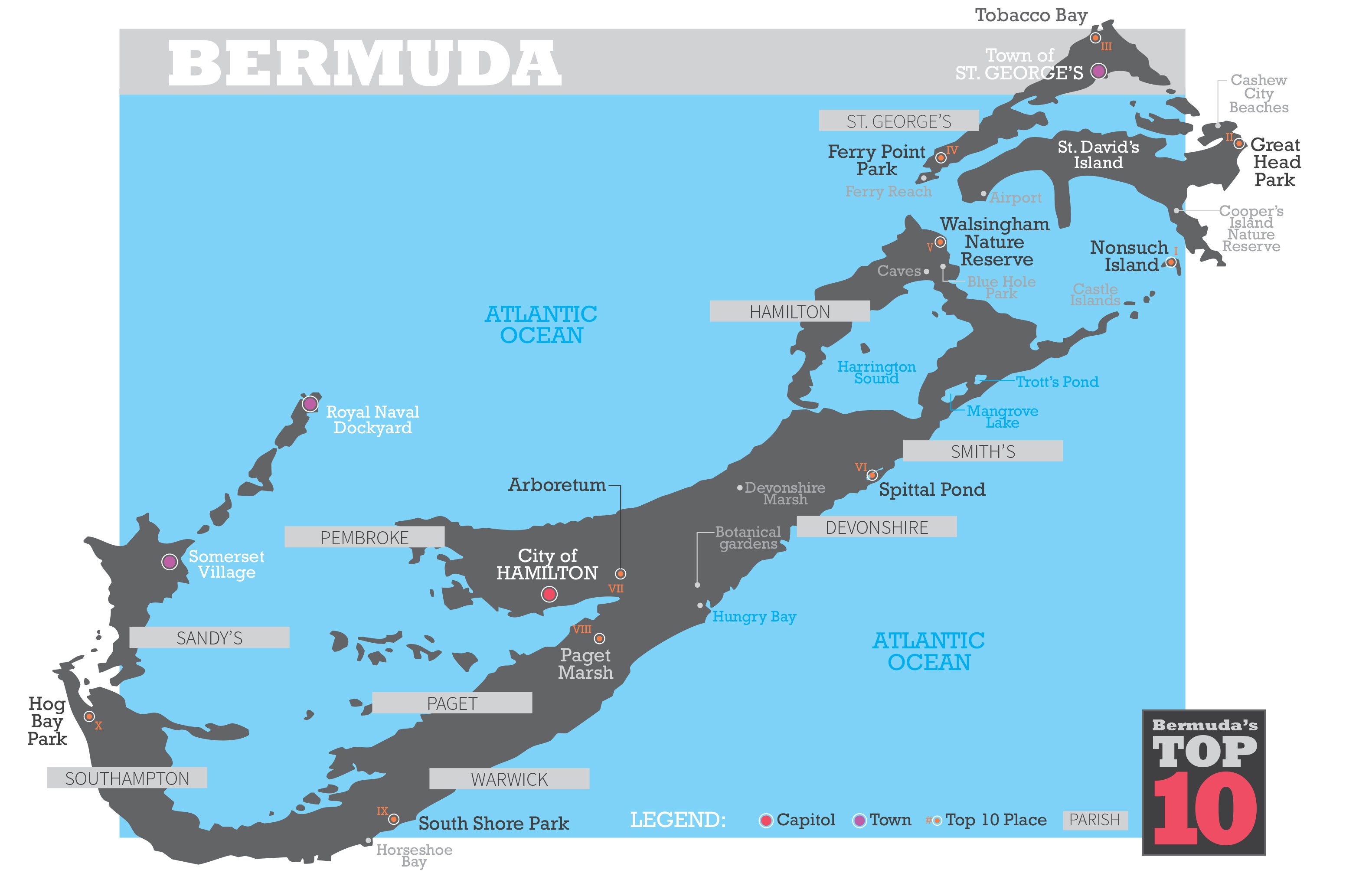 Printable Map Of Bermuda Beaches
