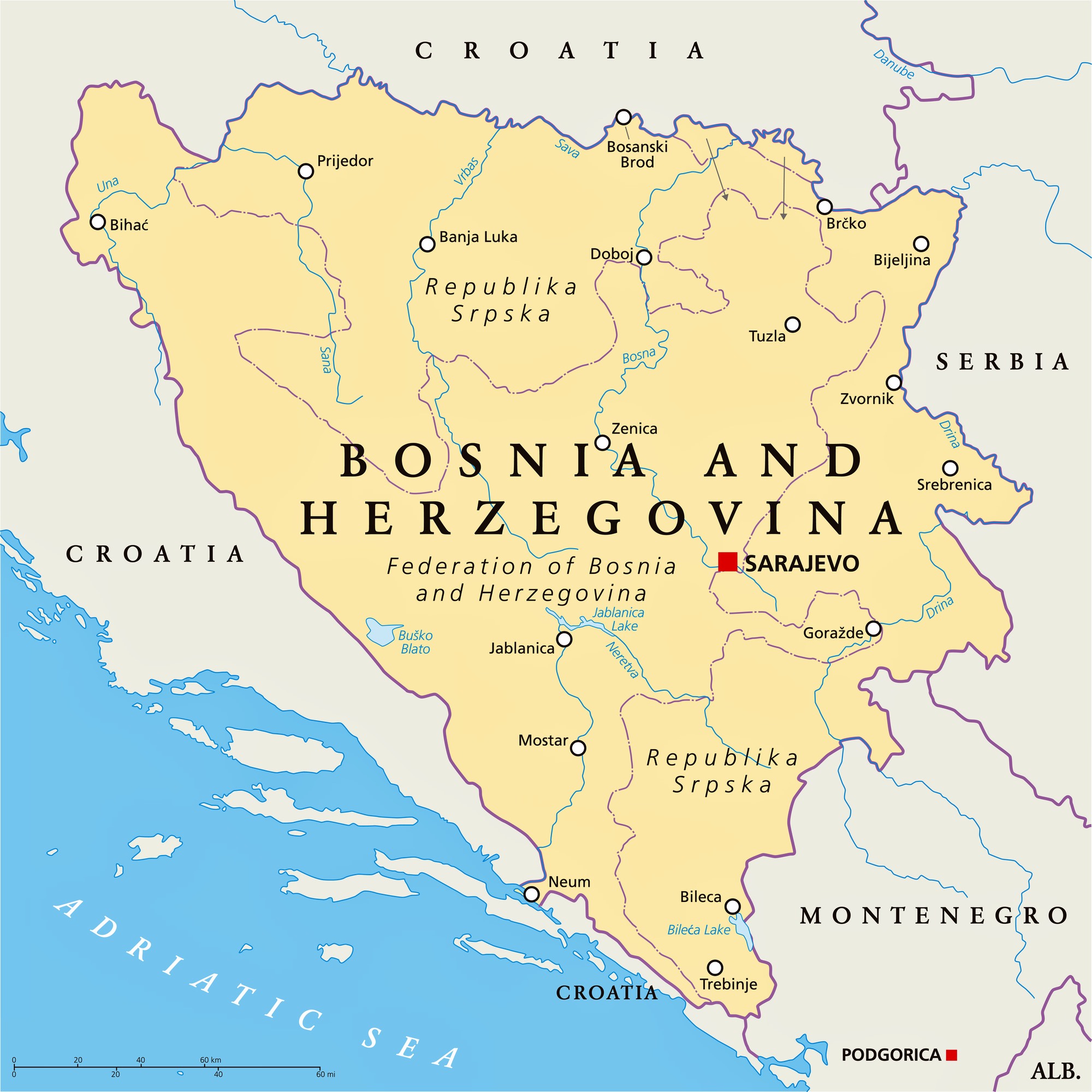 map bosnia and surrounding countries        <h3 class=