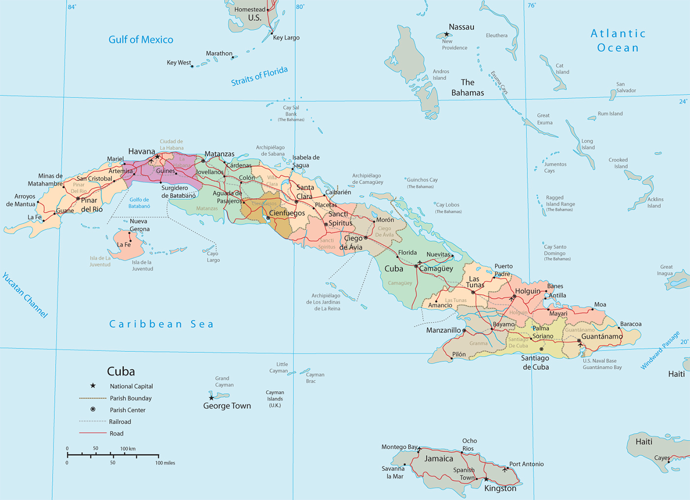 Printable Map Of Cuba