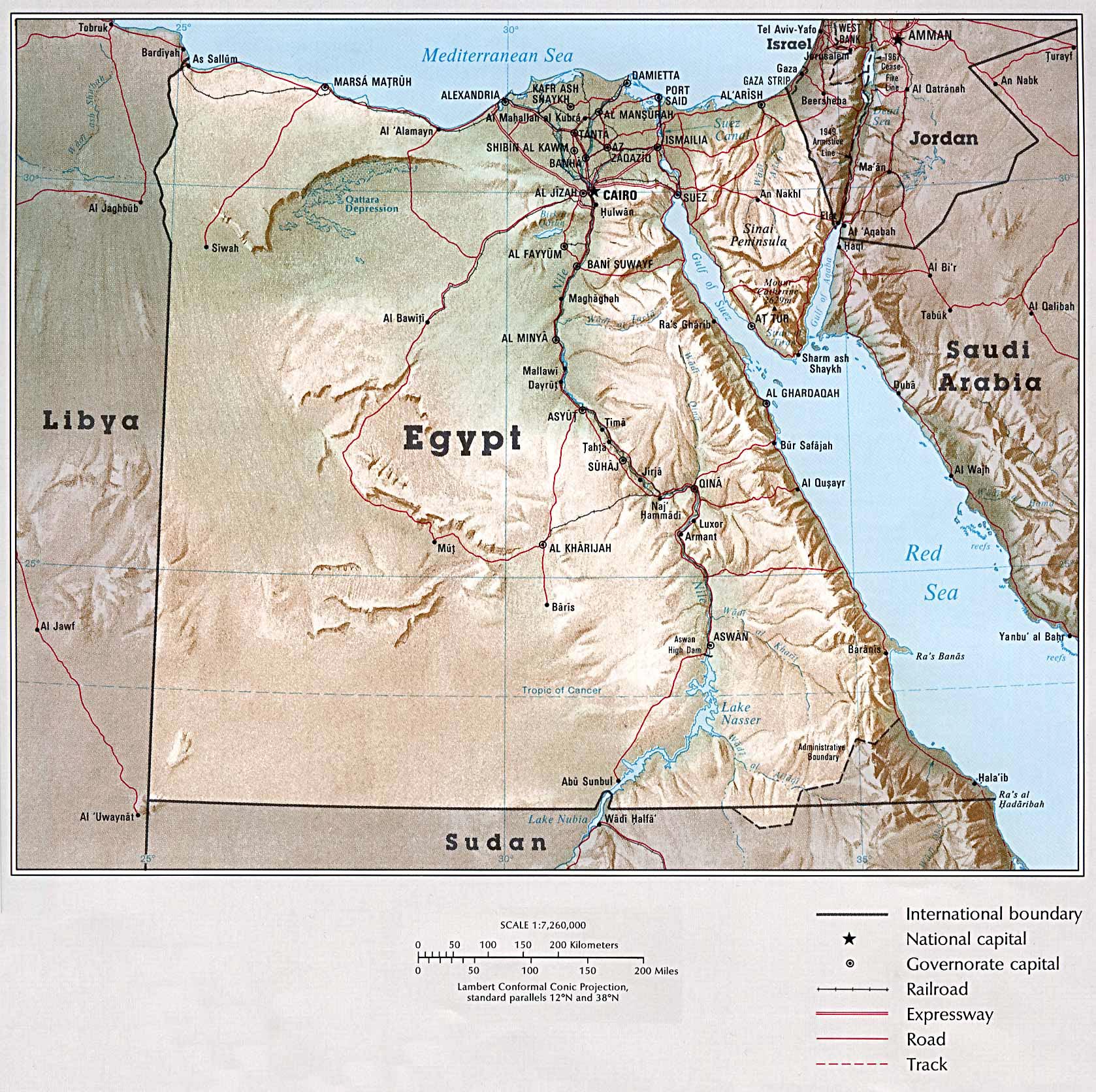 Printable Map Of Egypt - Printable World Holiday