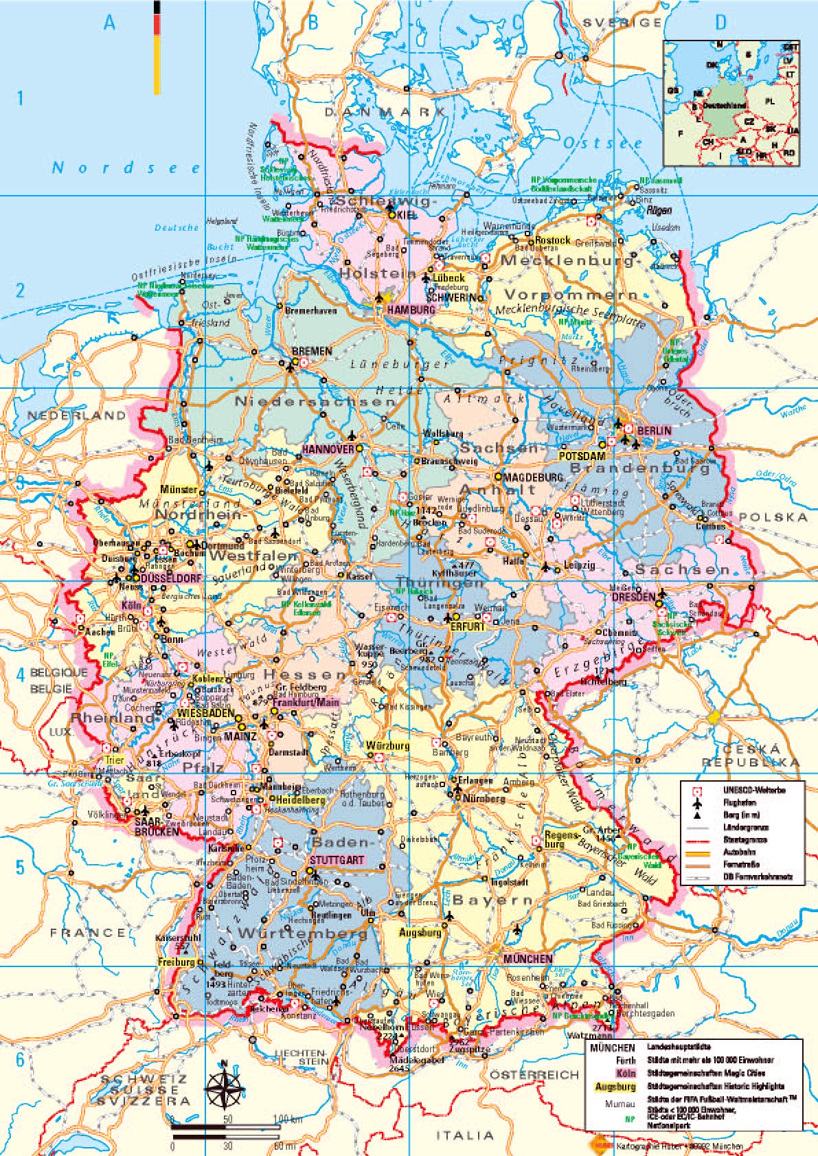 Germany Maps | Printable Maps of Germany for Download