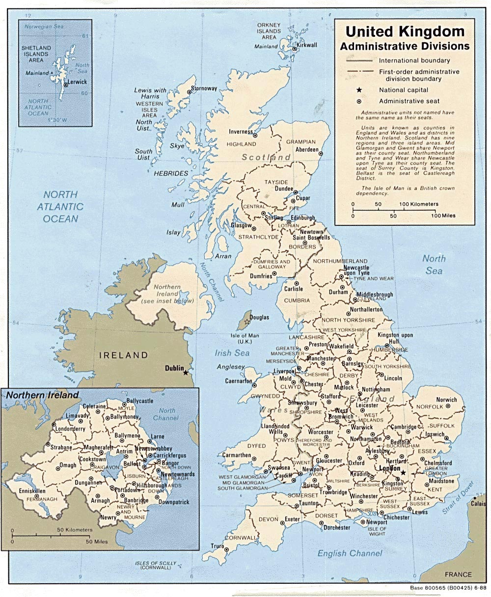 Административно-территориальное деление Великобритании карта