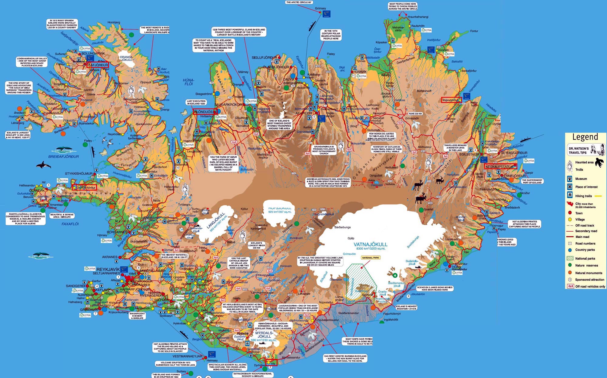 Karten von Island | Karten von Island zum Herunterladen und Drucken