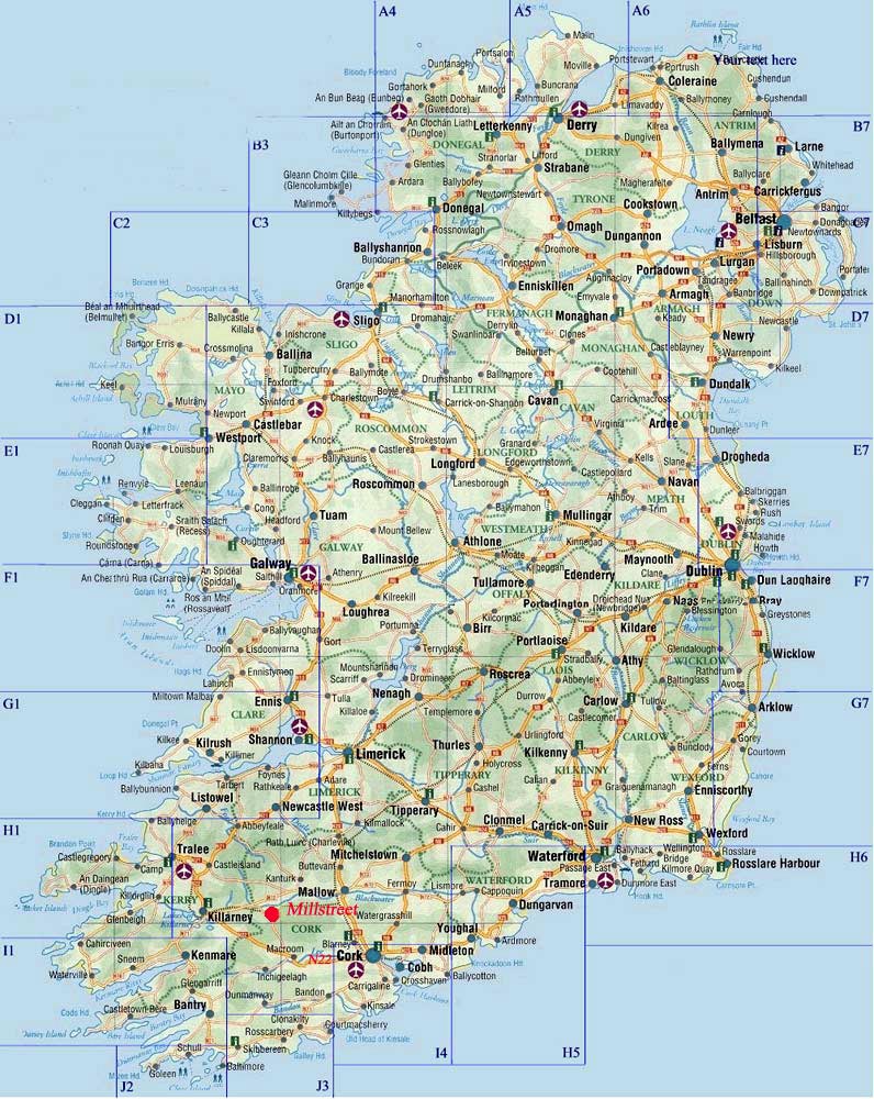Printable Tourist Map Of Ireland