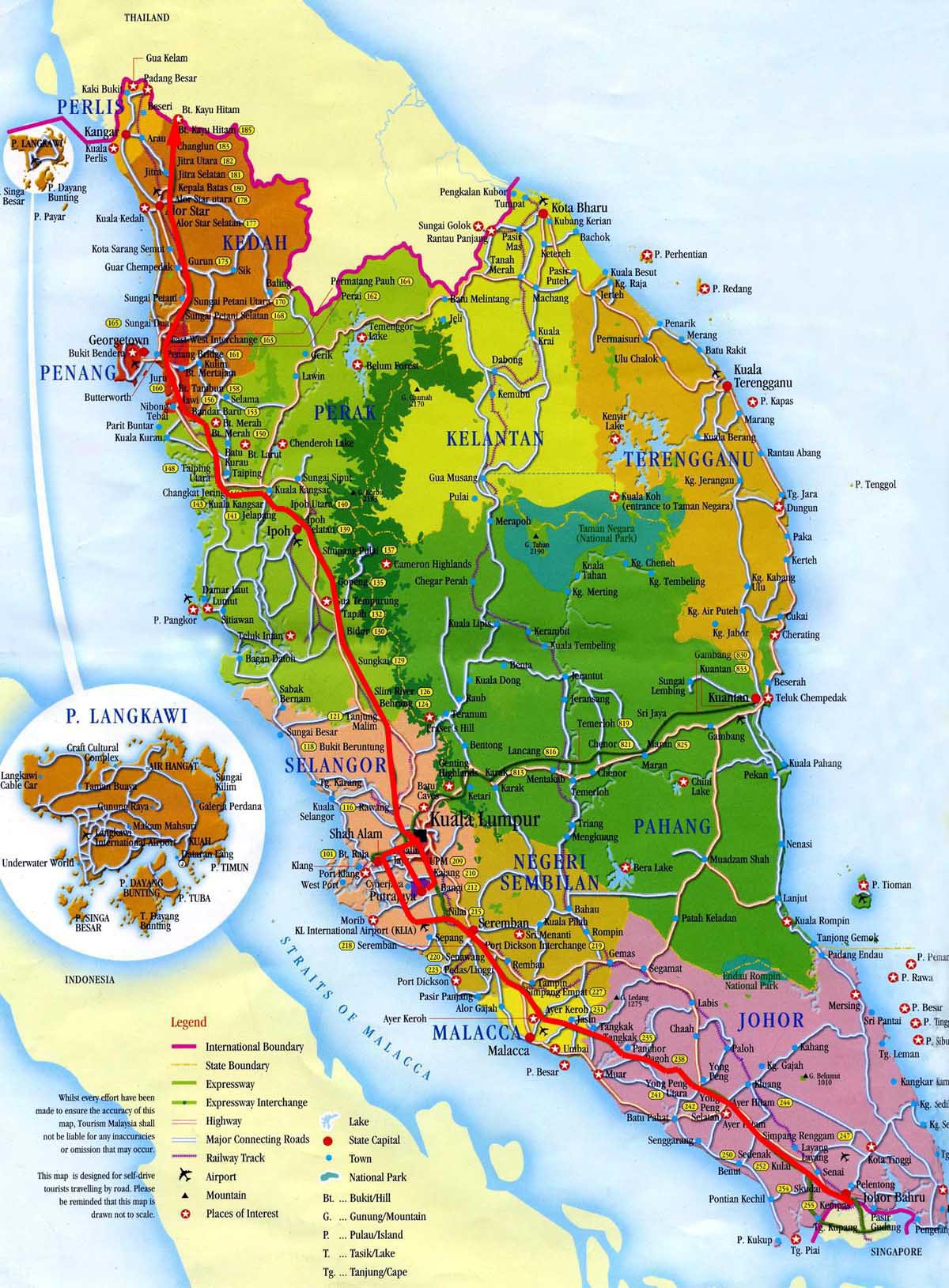 travel routes malaysia
