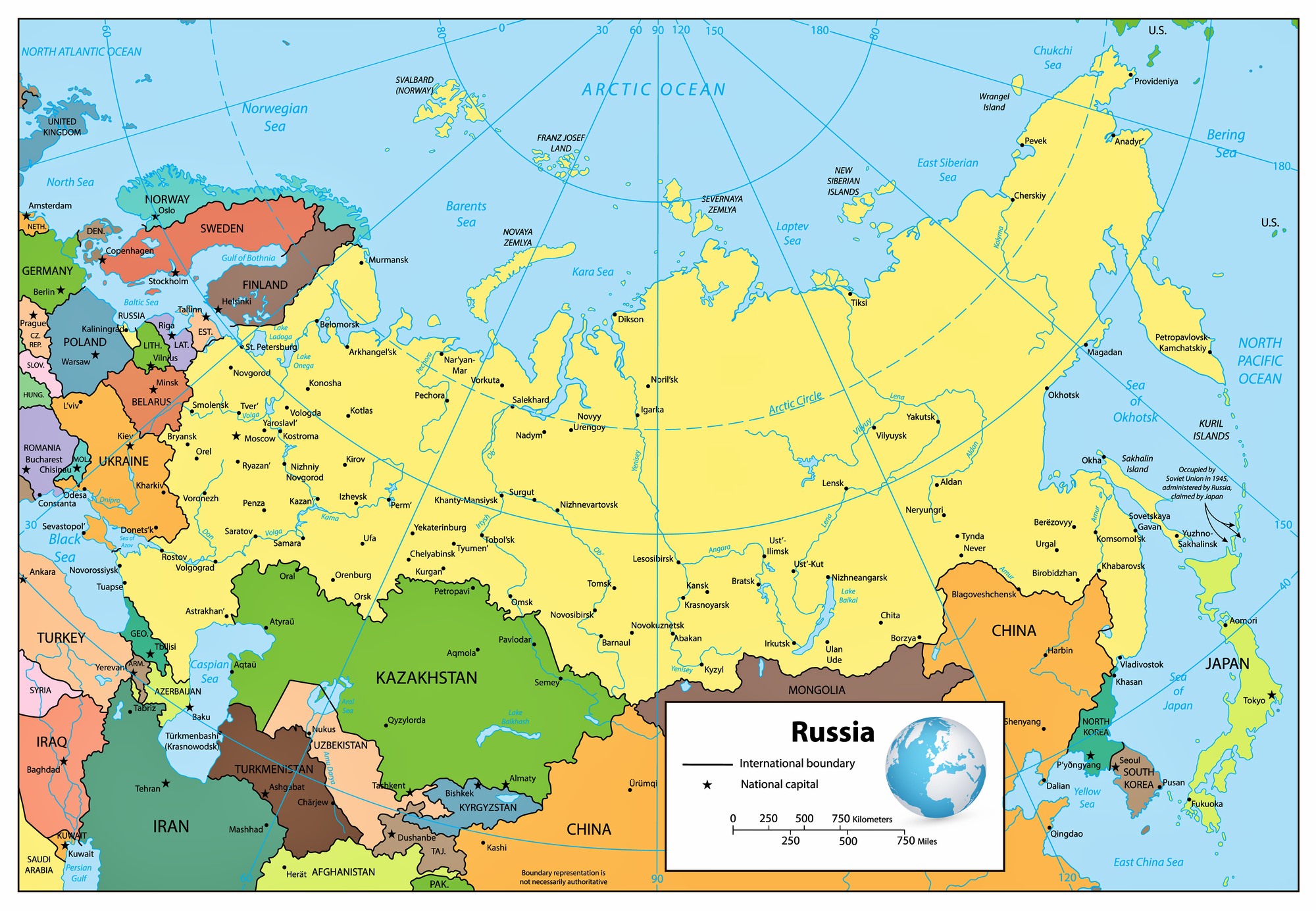 Karten von Russland | Karten von Russland zum Herunterladen und Drucken