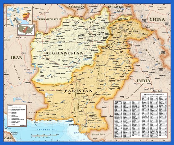 Detaillierte Karte von Afghanistan