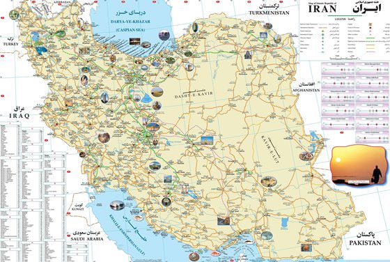 Detaillierte Karte von Iran