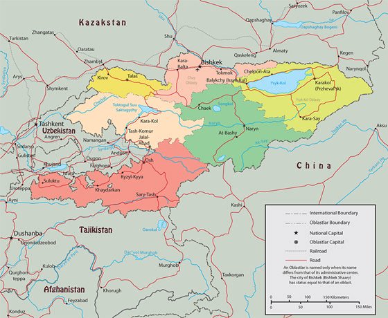 Karten von Kirgisistan | Karten von Kirgisistan zum Herunterladen und