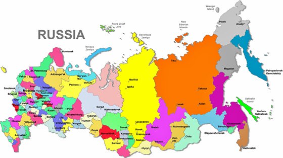 Детальная карта России
