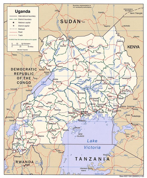Uganda Maps | Printable Maps of Uganda for Download