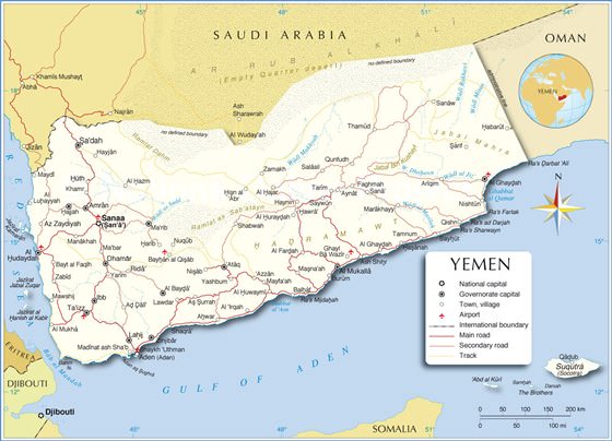 Large map of Yemen