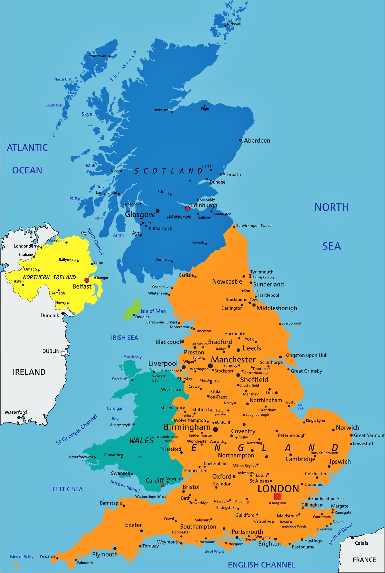 Королевство Англия карта