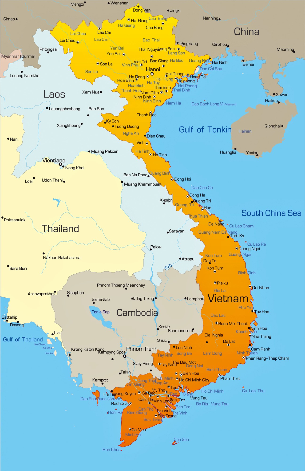 Vietnam Map Cities 1 