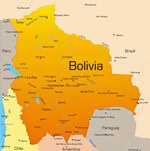 Cities map of Bolivia