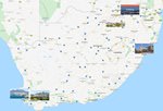 Cities map of South Africa