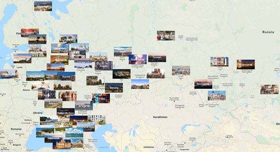 Карта городов России