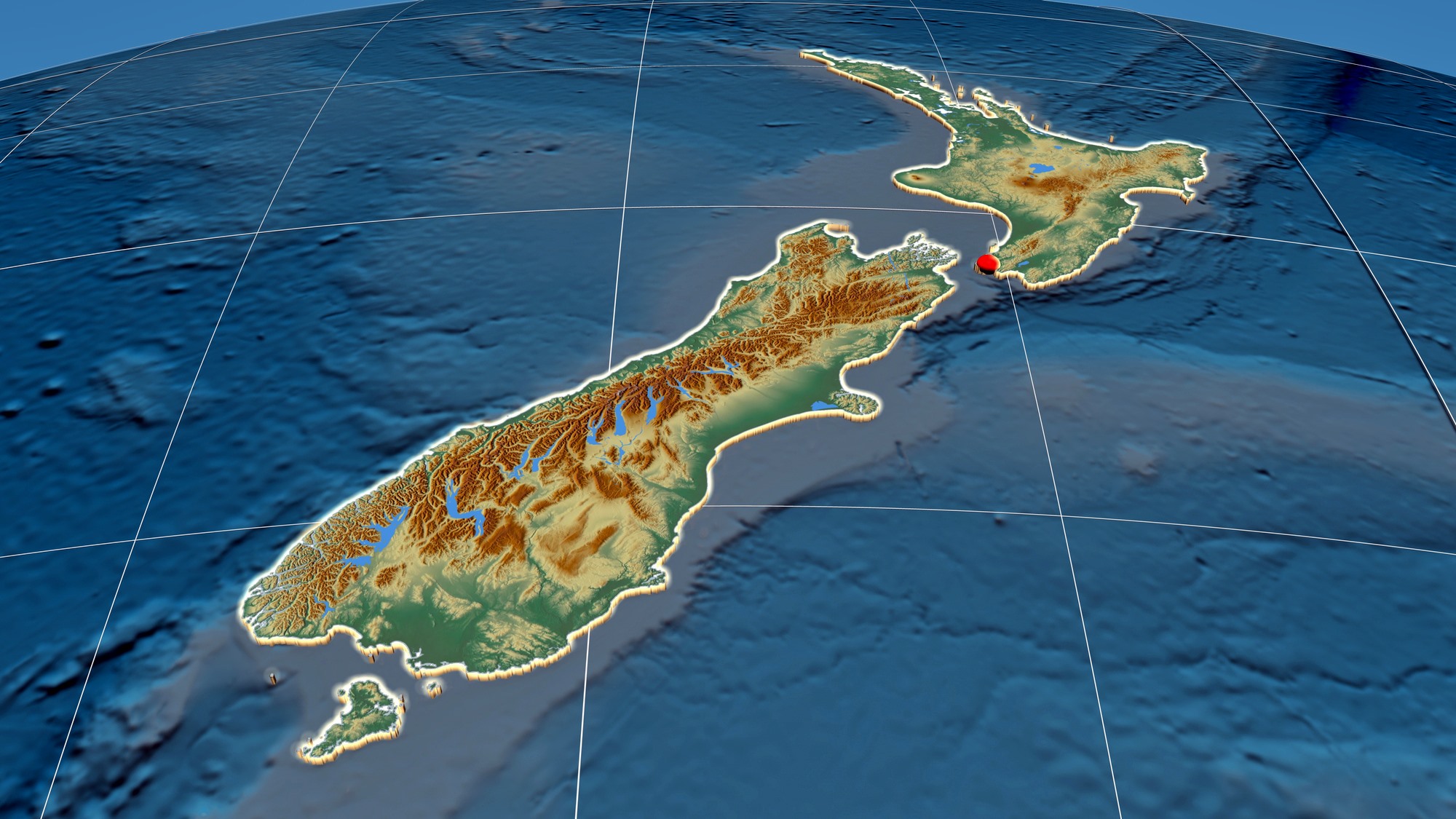 new zealand physical map