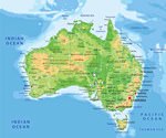 Relief map of Australia