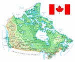 Relief map of Canada