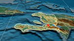 Relief map of Haiti