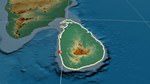 Relief map of Sri Lanka