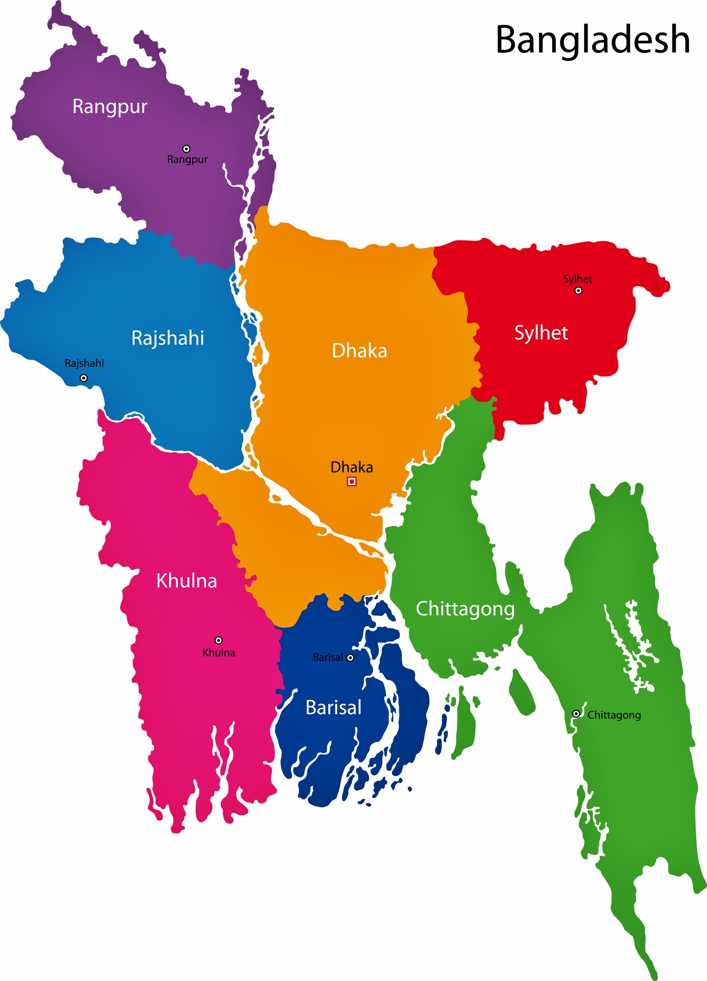 Bangladesh Map Provinces 0 