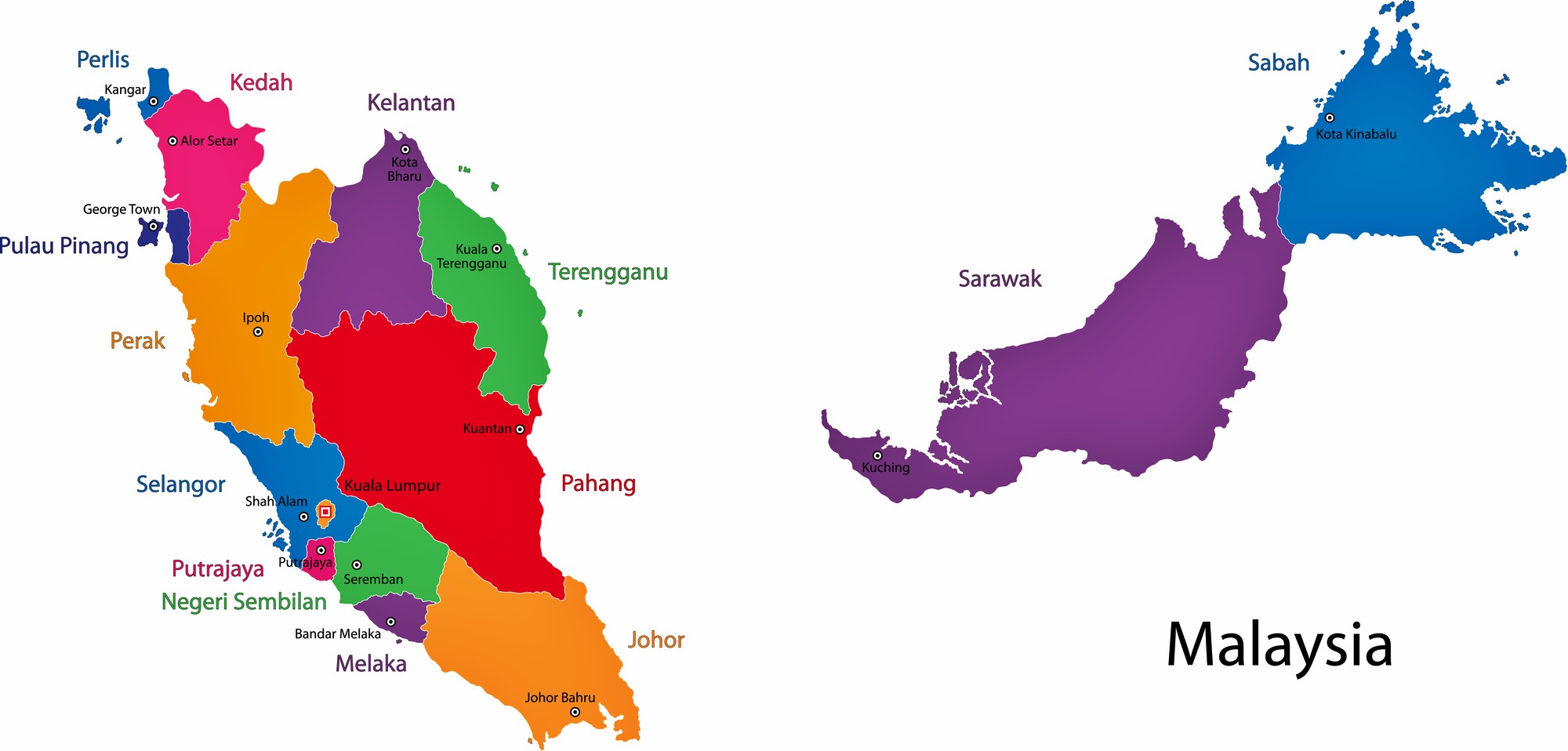 Malaysia Map Provinces 0 