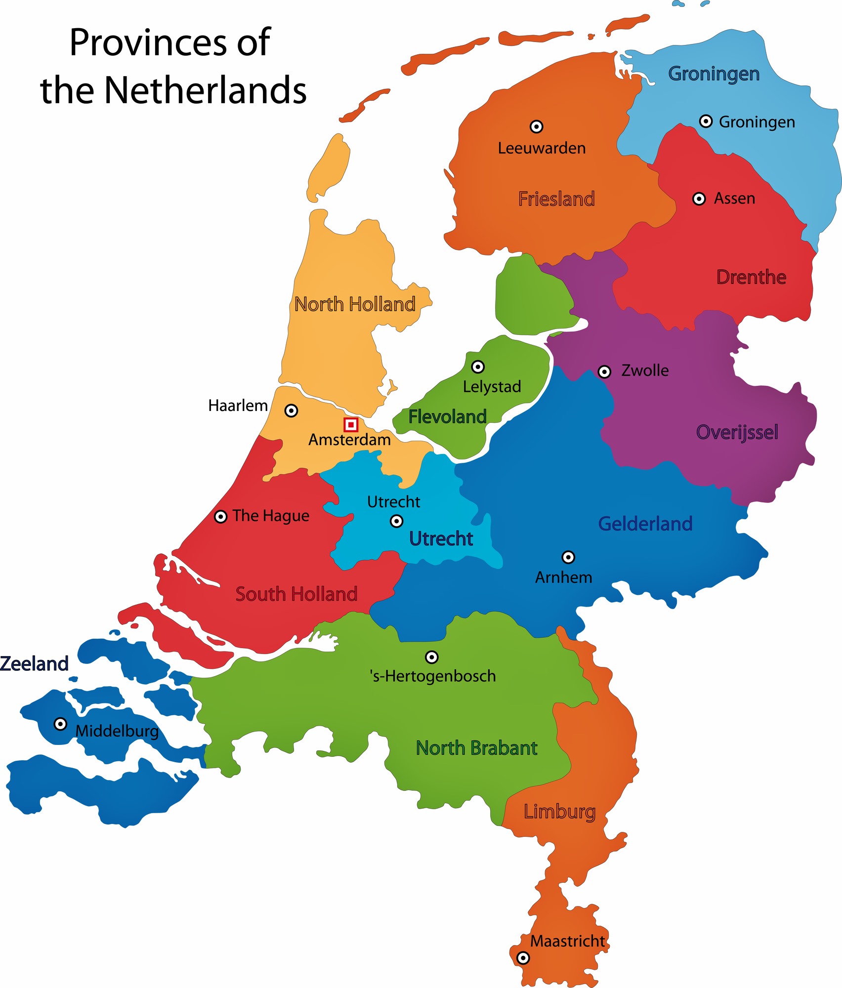 Netherlands Map With Provinces