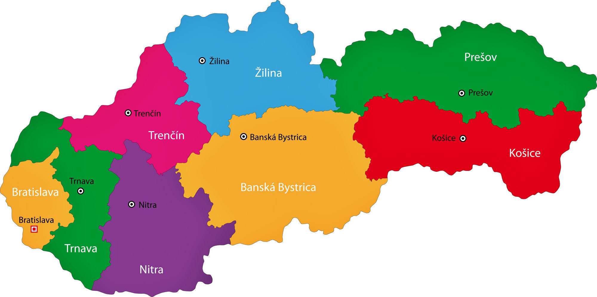 Slovakia Map Provinces 0 