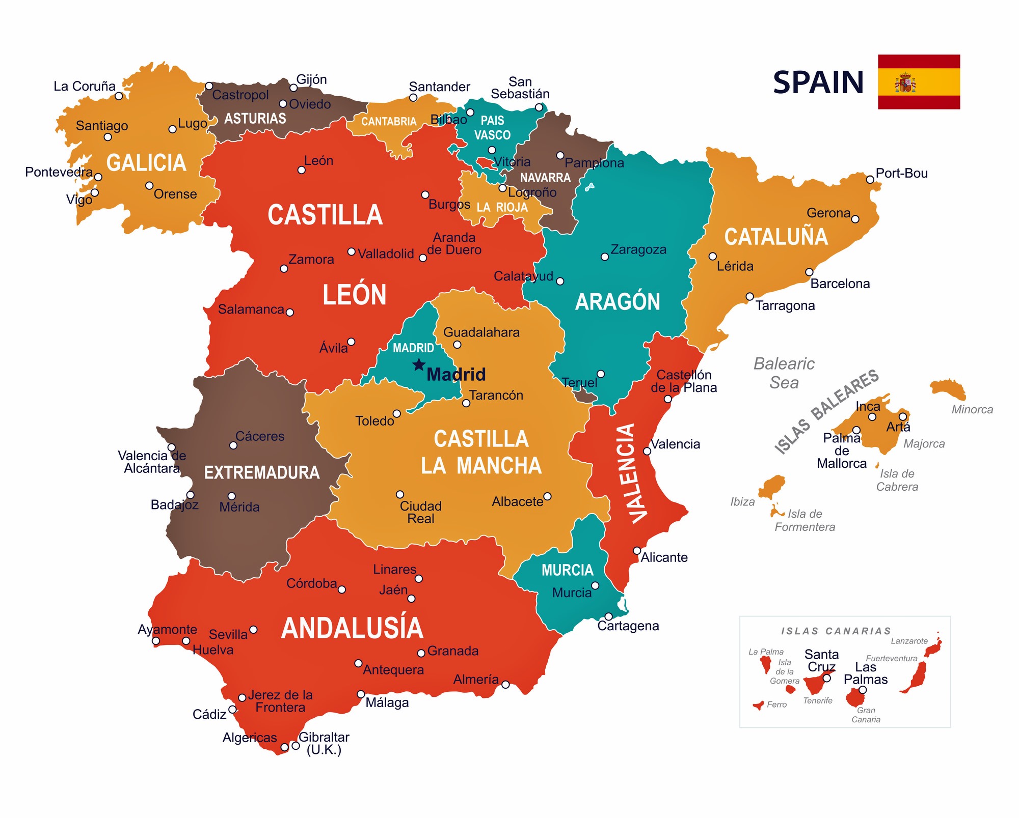 Spain Map Provinces 1 