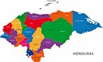 Map of regions in Honduras