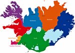 Map of regions in Iceland