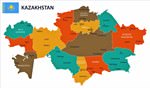 Map of regions in Kazakhstan