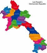 Карта регионов Лаоса Карта регионов Лаоса
