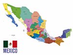Map of regions in Mexico