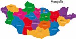 Mapa de regiones de Mongolia