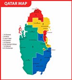 Mapa de regiones de Qatar