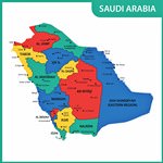 Map of regions in Saudi Arabia